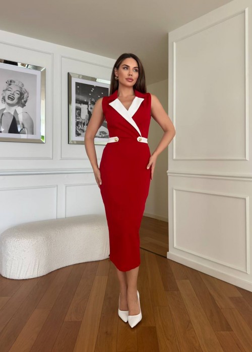 209680 ROT COCKRAİLKLEİD