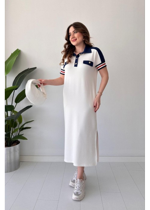 209699 WEISS KLEID Modal Stoff