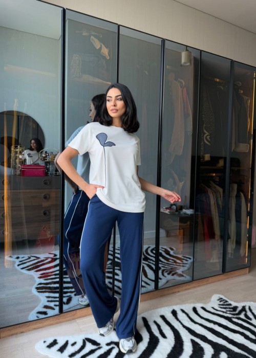 209714 NAVY BLAU MANNSCHAFT Modal Stoff