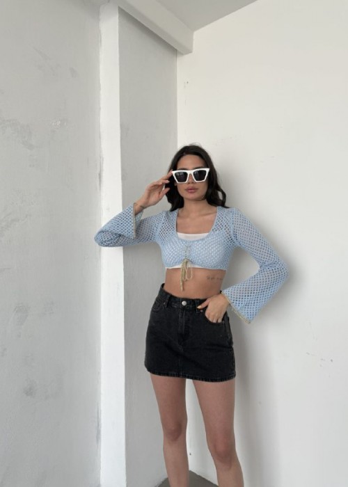 209787 BLUE BLOUSE KNITWEAR