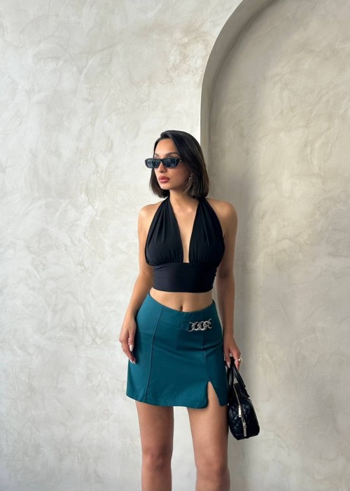 209835 OIL SKIRT SHORTS