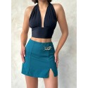 209835 OIL SKIRT SHORTS