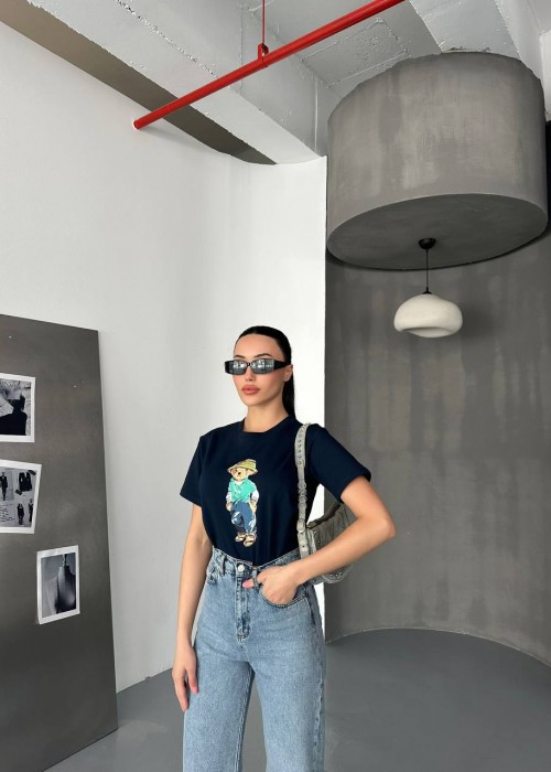 209933 SCHWARZ T SHIRT Baumwollfabrik