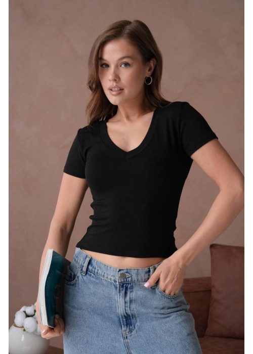 209949 SCHWARZ T SHIRT 100% Baumwolle