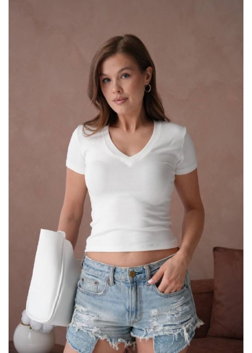 209950 WEISS T SHIRT 100% Baumwolle