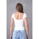 209984 WEISS T SHIRT 100% Baumwolle