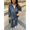 210002 NAVY BLAU MANNSCHAFT TENCEL STOFF