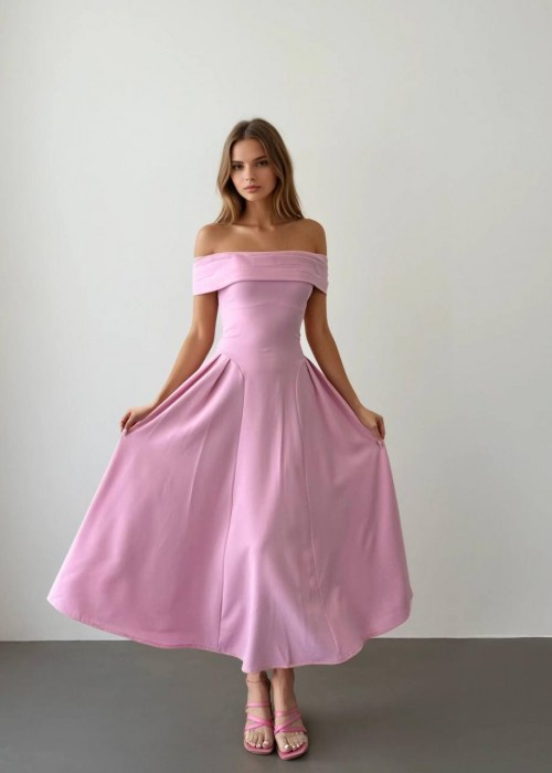 210048 PEMBE ELBİSE