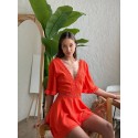 210077 ORANGE DRESS