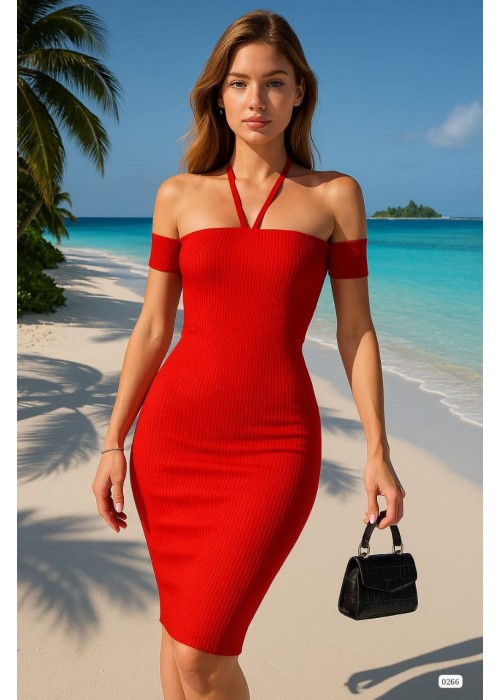 210092 RED DRESS KNITWEAR