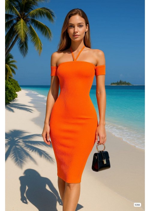 210095 ORANGE DRESS KNITWEAR