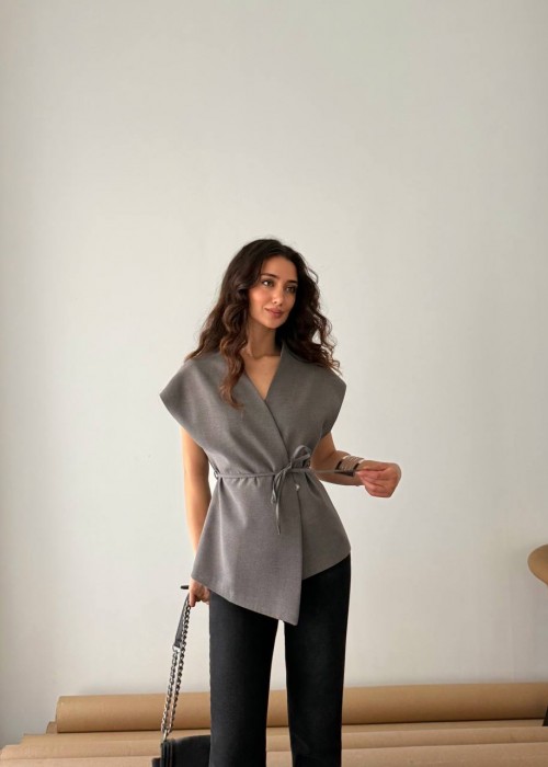 210136 GREY BLOUSE