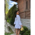 210355 KAHVE ELBİSE KETEN KUMAŞ