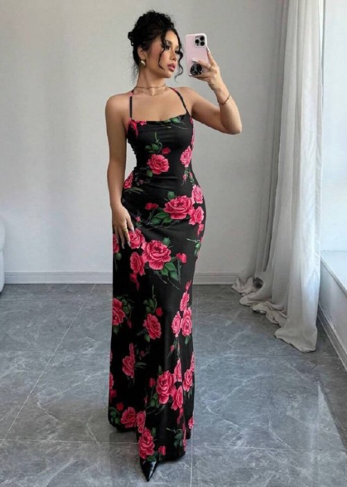210398 DESENLİ ELBİSE LYCRA