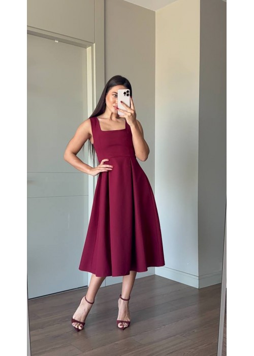 210420 BORDO ELBİSE