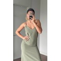 210423 KHAKI DRESS LINEN FABRIC