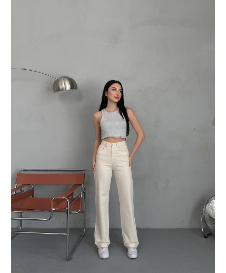 210445 KREM KOT PANTOLON DENİM