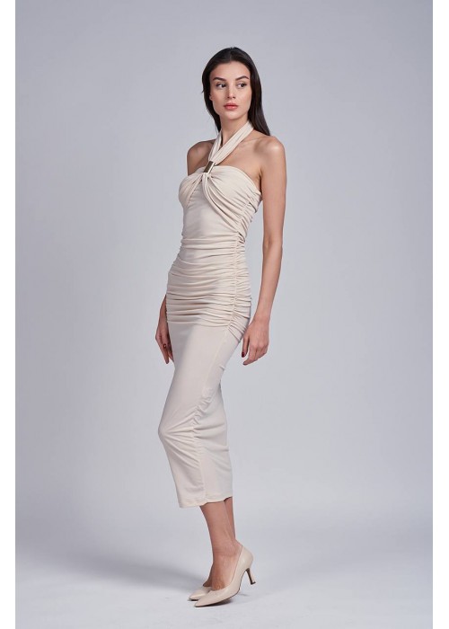 210477 KREM ELBİSE