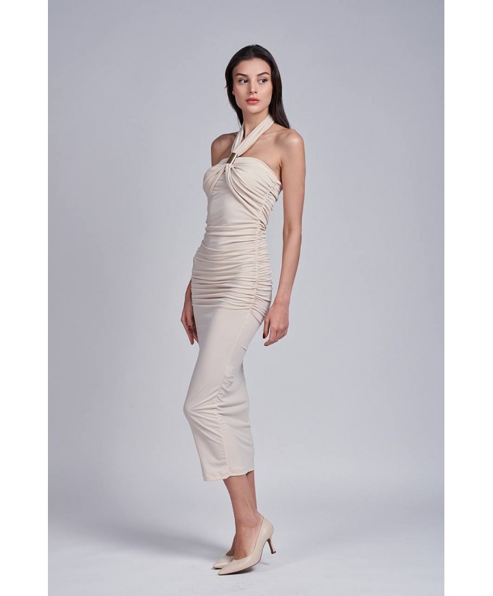 210477 KREM ELBİSE