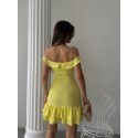 210488 GELB KLEID Tauchergewebe