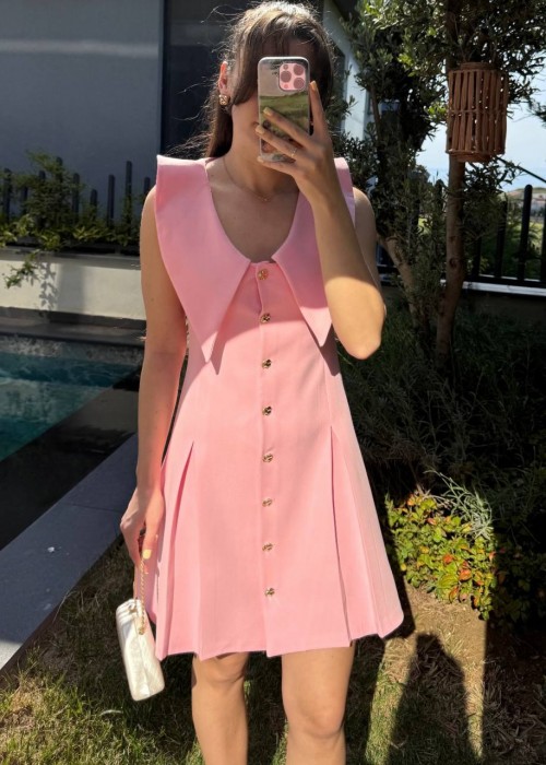 210560 PEMBE ELBİSE