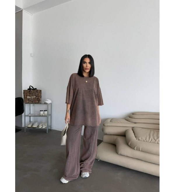 210564 COFFEE TRACKSUIT Compact fabric