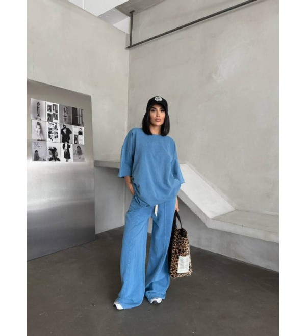 210565 BLUE TRACKSUIT Compact fabric