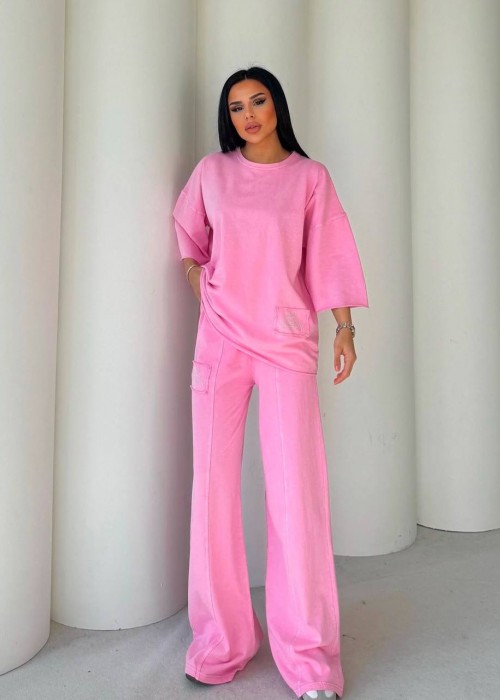 210569 PEMBE EŞOFMAN TAKIM COMPACT KUMAŞ