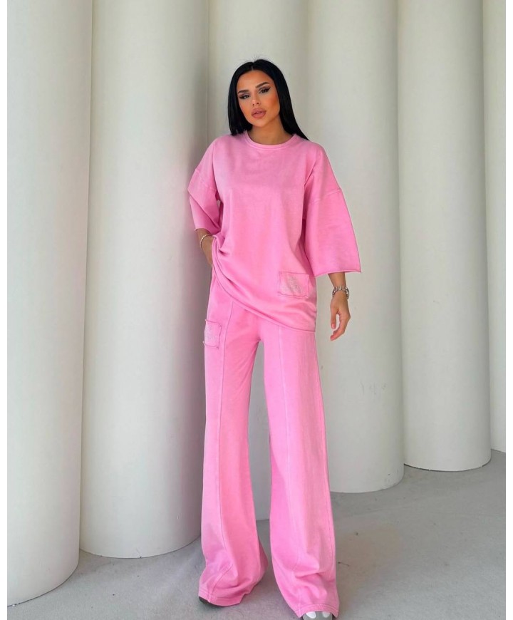 210569 PEMBE EŞOFMAN TAKIM COMPACT KUMAŞ