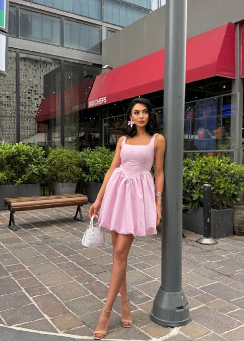 210575 PEMBE ELBİSE