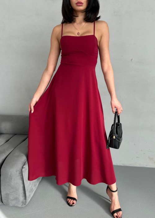 210590 BORDO ELBİSE