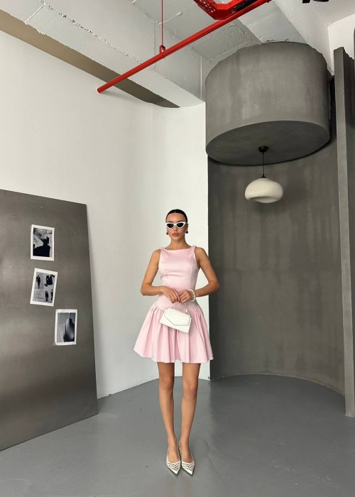 210633 PEMBE ELBİSE