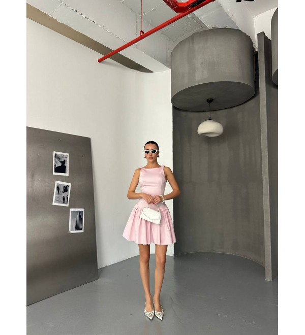 210633 PEMBE ELBİSE