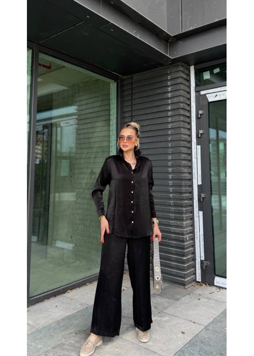 210685 SİYAH TAKIM SATEN KUMAŞ