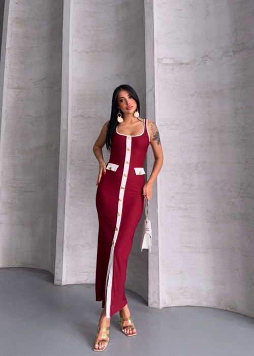 210760 BORDO ELBİSE TRİKO