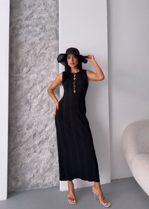 210773 SİYAH ELBİSE TRİKO