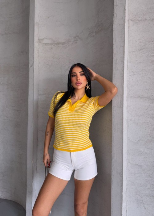 210786 YELLOW BLOUSE KNITWEAR
