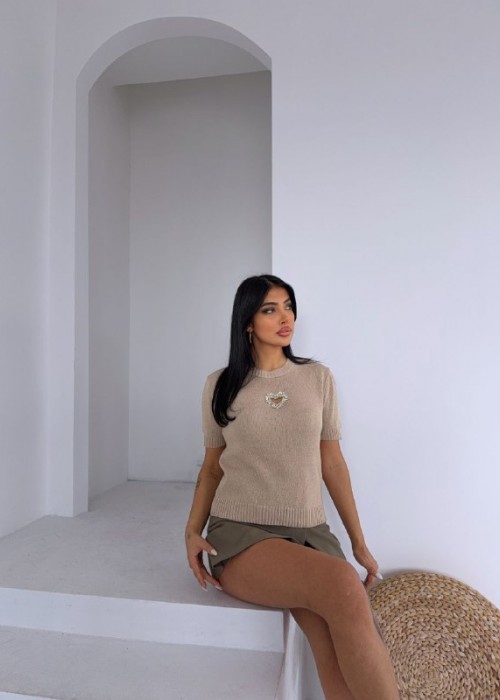 210800 BEIGE BLOUSE KNITWEAR