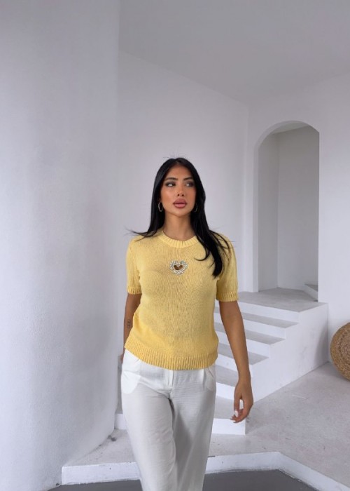 210803 YELLOW BLOUSE KNITWEAR