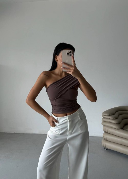 210827 COFFEE BLOUSE