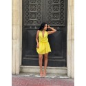 210838 GELB KLEID KURZE HOSE