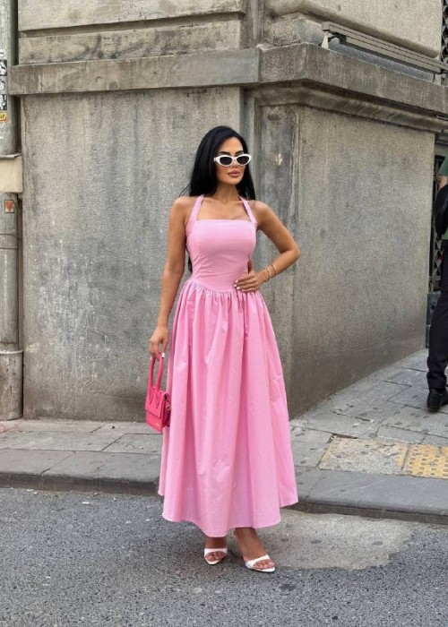 210854 PEMBE ELBİSE