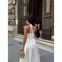 210858 WEISS KLEID POPLIN STOFF