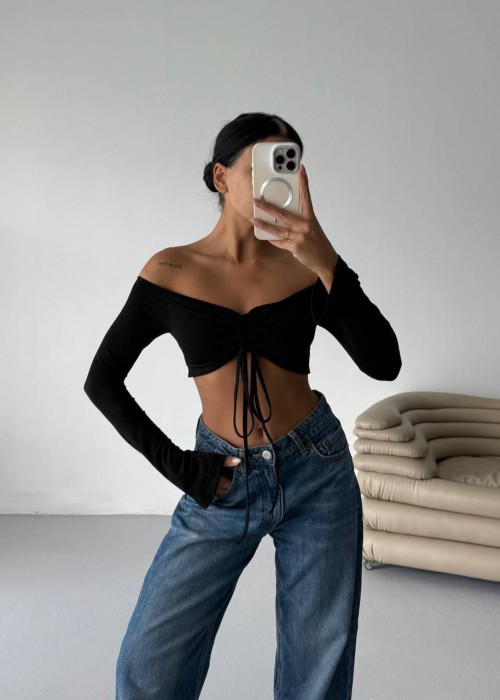 210866 BLACK BLOUSE