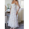 210944 GEMUSTERT COCKRAİLKLEİD CHIFFON STOFF
