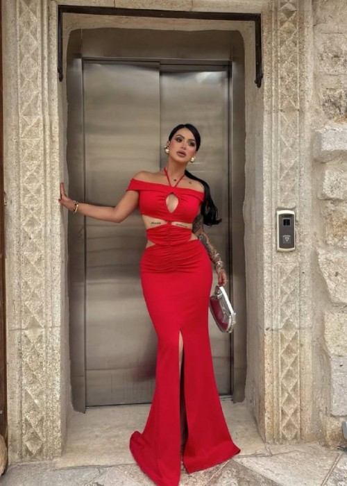 210954 KIRMIZI ABİYE MODAL KUMAŞ