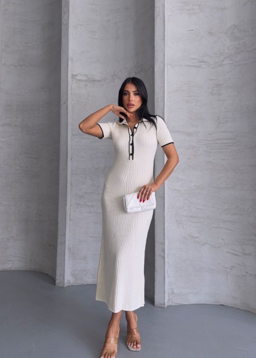 211095 BEYAZ ELBİSE TRİKO