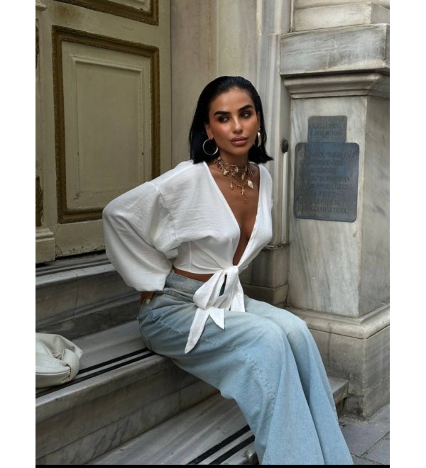 211170 WHITE BLOUSE LINEN FABRIC