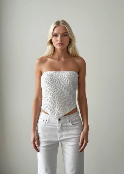211235 WHITE BLOUSE KNITWEAR