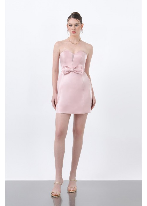 211312 PEMBE ABİYE SATEN KUMAŞ